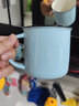 陌上纤虹 陶瓷漱口杯浴室卫浴洗漱刷牙杯情侣牙刷杯经典仿搪瓷杯洗漱用品 天蓝搪瓷漱口杯 实拍图