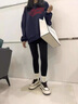 狄德拉真皮高帮小白鞋女百搭厚底松糕鞋ins潮英伦风休闲加绒运动棉板鞋 白棕色 35 (225mm) 实拍图