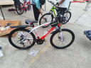美昱 山地自行车男女成人变速单车青少年学生公路越野赛车城市通勤车 弯梁白绿辐条轮 26寸21速 实拍图