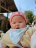 贝娜茜婴儿帽子秋冬款男宝宝女可爱小老虎双层加厚毛线帽新生儿套头帽护耳 MX831-粉色 帽子+围脖 0-18个月（37-48CM） 实拍图