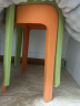 华恺之星凳子 家用加厚塑料凳子高凳板凳休闲椅子YK076蓝绿橘粉4把装 实拍图