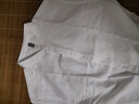 极麻清新基础短袖棉麻衬衫男士休闲青年夏季宽松半袖亚麻衬衣 白色 XXXL（180-195斤左右） 实拍图