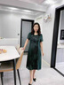 纺兰香（FANGLANXIANG）妈妈装夏装旗袍连衣裙女中老年大码短袖裙子50-60岁洋气减龄时尚 红色【高品质连衣裙】 2XL 【建议105-117斤】赠送运费险 实拍图