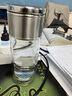 茶宝（CHABAO） 茶水分离杯泡茶杯带过滤茶杯男女双层隔热杯子便携水杯花茶清新可爱迷你透明玻璃杯 钢本色【带杯刷杯套】 300ml 实拍图