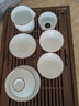 南山先生 哑光脂白茶具套装功夫茶具茶盘白瓷手绘盖碗茶滤公道茶杯套组 脂白9件套装（礼盒装） 实拍图