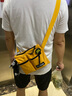 酷咖单肩包男女潮款原宿帆布斜挎包情侣肩包逛街出行手机包休闲背包 黄色（带猩猩挂件+1枚徽章） 实拍图