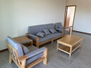 公熊沙发 实木沙发 北欧布艺沙发客厅组合小户型沙发床 客厅家具 原木色（灰色布套） 1+1+3+长茶几+方几 晒单实拍图