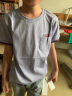 MQD童装男女童短袖T恤纯棉上衣夏装洋气儿童白色短袖T恤韩版 浅紫 150cm 晒单实拍图