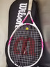 威尔胜（Wilson）男女初学者大拍面轻量单人带线自练神器大学生网球拍训练器套装 【情侣对拍】粉色/黑白#双份赠品 实拍图