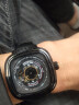 威顿（VEADONS）方形手表时尚全自动镂空机械表防水男士腕表 3063黑壳黑面+精美礼盒 晒单实拍图
