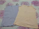 彩桥女童背心纯精梳棉儿童背心女薄款学生上衣女童吊带夏季新品3件装 粉色+白色+紫色 160cm 实拍图