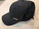 德西纳毛呢帽子男大头围冬天户外滑雪防寒保暖后封闭全封口加大棒球帽 [毛呢不加绒]深灰色 L 加大码(61-63cm) 真的很大 实拍图