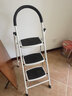 杜邦（DU PONT）人字梯折叠梯子家用梯合梯扶梯楼梯多功能登高梯小爬步梯伸缩梯 三步典雅白碳钢梯 实拍图