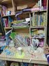 久念实木书桌书柜书架一体可升降中小学生专用学习桌写字桌家用电脑桌 原木色【书桌+12#升降椅】 100*60*190CM 实拍图