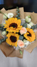 来一客鲜花速递玫瑰百合鲜花送女友老婆生日礼物表白全国同城配送 7朵粉玫瑰3朵向日葵白百何花束 实拍图