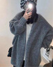 妙奕嘉毛衣女士针织衫外套开衫春秋冬季衣服女装2025新款慵懒风外搭洋气 无扣慵懒毛衣外套【灰色】 均码 【建议70-130斤】 实拍图