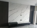 朵乐唯 岩板茶几电视柜组合简约现代北欧大理石火烧石黑色客厅家具套装 1.4米茶几+电视柜 实拍图