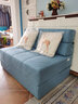 Lazy Diary 沙发床折叠多功能小户型双三人尺寸客厅弹簧包可拆洗沙发床两用 浅蓝色 1.2米 实拍图