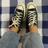 匡威（Converse）【滔搏运动】匡威男鞋女鞋低帮帆布鞋复古系带硫化鞋情侣款黑色 162058C 42.5 实拍图