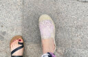 热风2024年春季新款女士时尚网面透气花朵图案拼色渔夫鞋 08杏色 36 正码 晒单实拍图