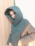 杰奥羽绒服女过膝长款90%鹅绒简约时尚休闲运动修身厚款冬季女装 4388#灰湖绿 S (160) 实拍图