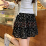 妙奕嘉半身裙女碎花短裙新款百褶裙学院风a字裙小个子显瘦裙子蛋糕裙 碎花短裙【黑色】 L 【建议 105-115斤】 实拍图