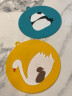 FOOJO创意可爱卡通动物杯垫隔热垫防滑垫加厚餐桌垫家用防烫砂锅垫儿童学生碗垫防烫垫圆形大号4只装 实拍图