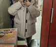 骆驼冲锋派克羽绒服男[王俊凯同款]秋冬保暖极寒防泼水工装羽绒服女 N145A，木黛色 ，男女同款 M 实拍图
