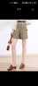 百图betu女装夏季新款短裤轻薄简约休闲百搭西装短裤女2403T81 卡其色 M 实拍图