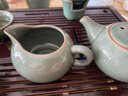 鼎器 陶瓷功夫茶具套装家用办公送礼 整套茶壶茶杯茶道汝窑哥窑开片汝瓷冰裂 09款：18件墨绿哥窑 实拍图
