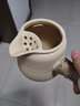 瓷牌茗茶具（cipaiming teaset）茶壶粗陶烧水壶户外酒精炉煮茶壶陶瓷围炉煮茶茶具套装 米白月如侧把罐罐壶 实拍图
