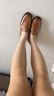Bata乐福鞋女2024春商场牛皮复古英伦通勤一脚蹬粗跟单鞋ATA30AA4 棕色 38 晒单实拍图