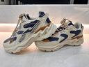 鸿星尔克运动鞋子男鞋2025秋冬棉鞋新款皮面软底减震跑步鞋潮鞋休闲老爹鞋 暖亚麻/灰墨蓝【皮面款】 39 实拍图