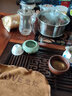 金灶（KAMJOVE）功夫茶具套装自动上水泡茶壶茶海 茶道茶盘套装组合实木茶台K-818 搭配K8泡茶壶 陶瓷茶具 茶渣桶 实拍图