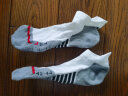 悍将（HNK）专业跑步袜子男女马拉松跑步袜子毛巾底压缩袜吸湿透气速干运动袜 3.0白色一双装 L(42-44) 实拍图