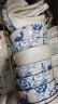 昭乐 碗年年有鱼青花瓷中式家用餐具高脚大汤碗饭碗套餐圆碗釉中彩 蓝鱼 4.5英寸米饭碗（10个装） 实拍图