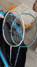 VICTOR威克多 羽毛球拍对拍 碳素初学入门级户外运动轻量耐用对拍套装 JS-DF001全碳素白蓝对拍+4只球 实拍图