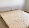 意米之恋实木床双人床软包卧室简约单人床实木床1.5m*2m*40cm高满铺RB-008 实拍图