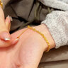 中国黄金（CHINA GOLD）黄金手链女足金首饰凤尾手链素金生日生日送女朋友礼物送老婆 时尚凤尾手链 约2.7g 实拍图