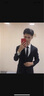 啄木鸟西服套装男士青年新郎结婚商务休闲职业正装小西装男毕业工装服 二扣灰色套-装+衬衫+皮带领带 3XL 实拍图