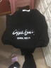 美莎尼纯棉t恤女短袖2023夏装新款百搭宽松上衣韩版印花T恤女 黑色【白黑字母】 L 建议100-115斤 实拍图