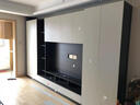 花井宏电视柜背景墙柜一体客厅家用定制简约现代满墙收纳储物柜组合柜子 160电视柜+A柜总长240 实拍图