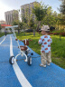 乐卡（Lecoco）儿童三轮车脚踏车宝宝推车2-5岁亲子童车 免充气轮 丝绒摩卡  实拍图