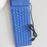 品怡 折叠硅胶软键盘 便携式出差办公游戏笔记本硅胶键盘 USB有线台式电脑键盘 蓝色 85键有线标准版 实拍图