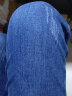真维斯（JEANSWEST）牛仔裤男2024夏季柔软棉弹修身小脚裤潮流时尚印花男长裤深蓝36 晒单实拍图