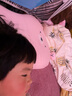 温欧（veeou）记忆棉枕头儿童1-3-6-12岁宝宝婴儿学生小孩幼儿园护颈四季通用 粉色-卡贝熊 中号56*37*4cm【建议2-6岁】 实拍图