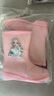 迪士尼儿童雨鞋女童雨靴小学生胶鞋宝宝水鞋女孩公主爱莎中小童雨具套装 6526款 爱莎粉色 29 内长19cm 实拍图