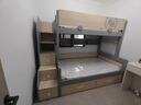 七彩元素（QICAIYUANSU） 高低床上下铺床儿童床男女孩双层子母床实木高箱体储物小户型床 J梯柜高低床+书架+双抽+床垫*2 下铺1.2*1.9米 上铺0.9*1.9米 实拍图
