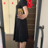 AMII法式赫本风气质黑色连衣裙女年新款V领a字裙修身裙子 黑色 170/92A/XL 实拍图