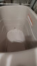 万派特大号加厚成人洗澡桶大人沐浴桶家用浴盆儿童泡澡桶全身可坐洗盆 浅灰色 成人B款无盖（身高1.7米内）无把手 实拍图